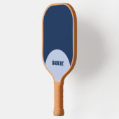 Moderne blauwe monogramnaam pickleball paddle (Links)