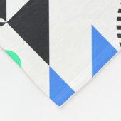 Moderne blauwe munt geometrisch fleece deken (Hoek)
