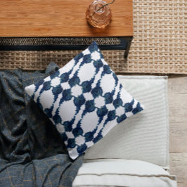 Moderne blauwe Murex seashell abstract artistiek Kussen