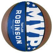 Moderne blauwe MVP-basketbalgeschenk Basketbal (Verticaal)
