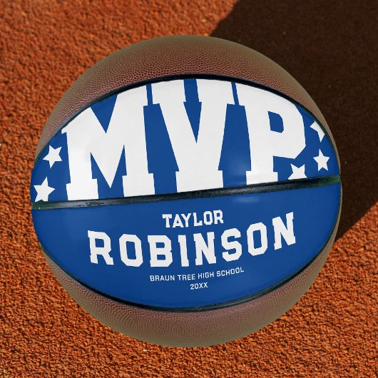 Moderne blauwe MVP-basketbalgeschenk Basketbal