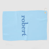 Moderne Blauwe Naam | Trendy Ice Blue Golfhanddoek (Horizontaal)
