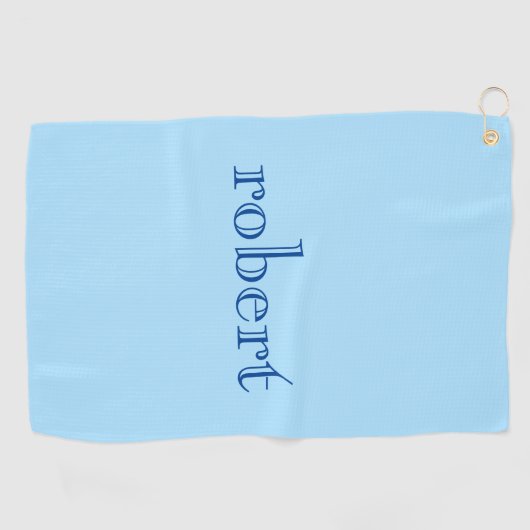 Moderne Blauwe Naam | Trendy Ice Blue Golfhanddoek (Horizontaal)