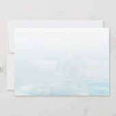 Moderne Blauwe Nautilus Waterverf Trouwdag Save The Date (Achterkant)