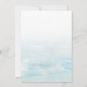 Moderne Blauwe Nautische Waterverf Bruiloft Kaart (Achterkant)