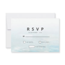 Moderne Blauwe Nautische Waterverf Bruiloft