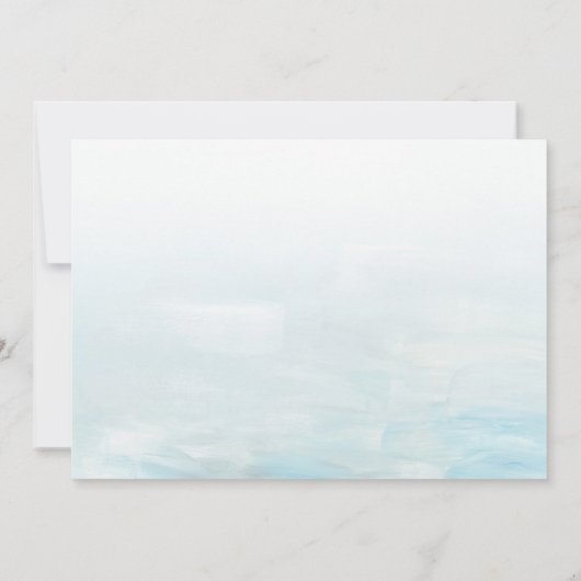 Moderne Blauwe Nautische Waterverf Bruiloft Save The Date (Achterkant)