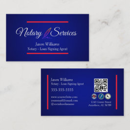 Moderne blauwe notaris visitekaartje