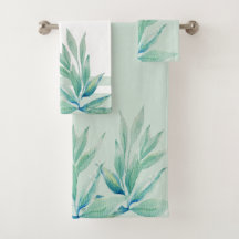 Moderne Blauwe Oceaan Planten Aquarel