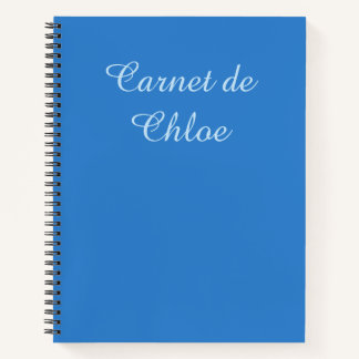 Moderne Blauwe op Ijsblauwe Franse Carnet Notitieb Notitieboek