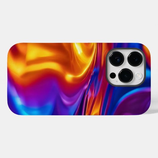 Moderne Blauwe Oranje Achtergrond Case-Mate iPhone Case (Achterkant (horizontaal))