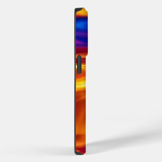 Moderne Blauwe Oranje Achtergrond Case-Mate iPhone Case (Achterkant / Rechts)