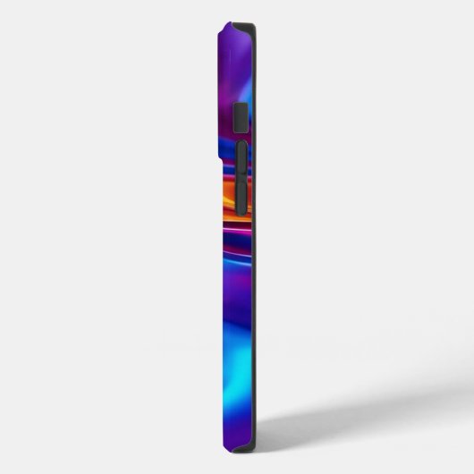 Moderne Blauwe Oranje Achtergrond Case-Mate iPhone Case (Achterkant / Links)