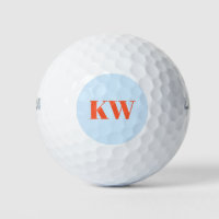 Moderne Blauwe Oranje Monogram Eerste Letters Gepe