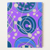 Moderne, blauwe, paarse en witte geoshape design. planner (Achterkant)