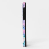 Moderne blauwe paarse glinsterende chic monogram Case-Mate iPhone case (Achterkant/links)