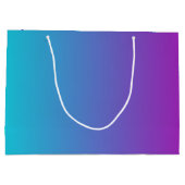 Moderne blauwe Paarse gradiënt Groot Cadeauzakje (Achterkant)