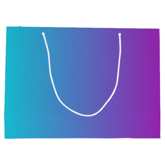 Moderne blauwe Paarse gradiënt Groot Cadeauzakje (Achterkant)