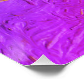 Moderne blauwe Paarse roze gele Abstracte kunst Perfect Poster (Hoek)