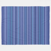Moderne Blauwe Paarse Streep Fleece Deken (Voorkant (Horizontaal))