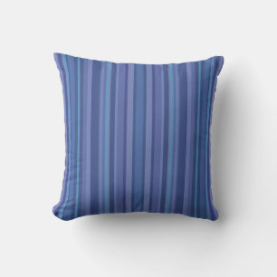 Moderne Blauwe Paarse Streep Kussen