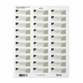 Moderne blauwe pagina Groene cirkels Retouradres Etiket (Full Sheet)