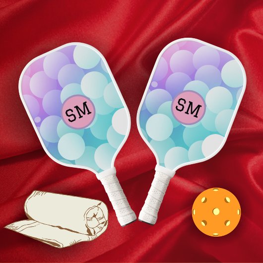 Moderne Blauwe Pastel Abstracte Gepersonaliseerde Pickleball Paddle