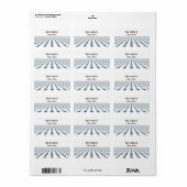 Moderne Blauwe Patroon Bal Ontwerp Etiket (Full Sheet)