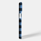 Moderne Blauwe Plaid Rutpatroonnaam Case-Mate iPhone Case (Achterkant / Rechts)
