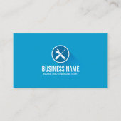 Moderne, blauwe platte Visitekaartjes voor compute (Voorkant)