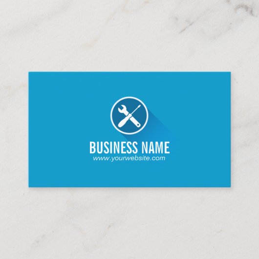 Moderne, blauwe platte Visitekaartjes voor compute (Voorkant)