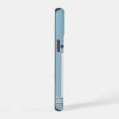 Moderne Blauwe Pommerse Hondenkunst iPhone 15 Case (Rechterkant)