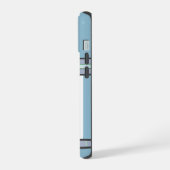 Moderne Blauwe Pommerse Hondenkunst iPhone 15 Case (Linkerkant)