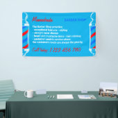 Moderne Blauwe Pool Supply Service Barber Shop Spandoek (Beurs)