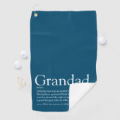 Moderne Blauwe Pret Opa Opa Papa Definitie Golfhanddoek (Insitu)