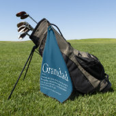 Moderne Blauwe Pret Opa Opa Papa Definitie Golfhanddoek (Groen)