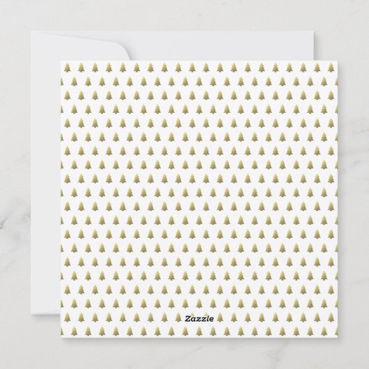 Moderne Blauwe Prettige Feestdagen Gouden Folie Kr Feestdagenkaart (Achterkant)