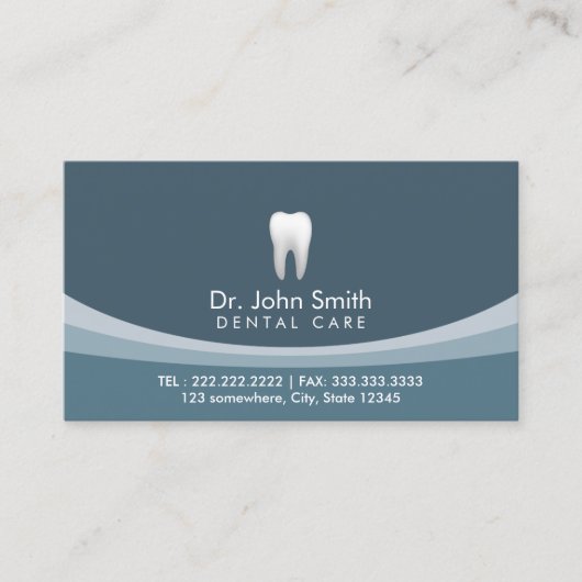 Moderne blauwe professionele benoeming afsprakenkaartje (Voorkant)