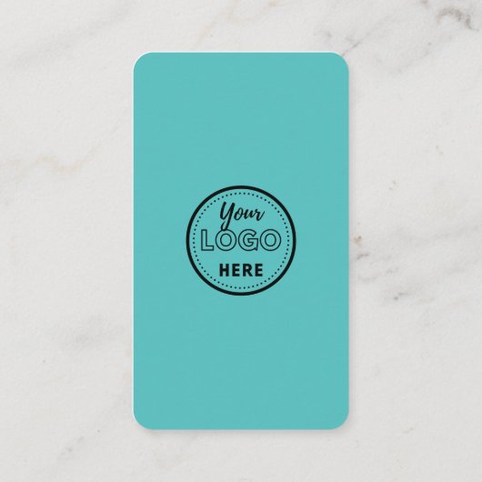 Moderne blauwe QR-code Een verbinding met sociale Visitekaartje (Achterkant)