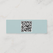 Moderne blauwe QR-code Mini Visitekaartje (Achterkant)