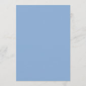 Moderne Blauwe Rand Trouwmenu Menu (Achterkant)