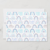 Moderne Blauwe Regenboog Kinderverjaardagsfeest Fo Kaart (Achterkant)