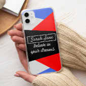 Moderne blauwe rode kleurenblok esthetisch Aangepa Case-Mate iPhone Case