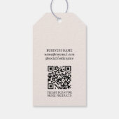 Moderne Blauwe Roze Bedankt Kerstbestelling Cadeaulabel (Achterkant)