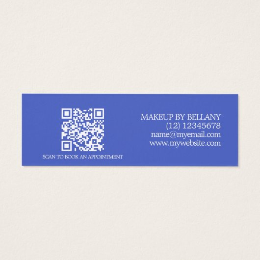 Moderne Blauwe Roze Gradiënt Klassieke Make-up Art Mini Visitekaartjes (Achterkant)