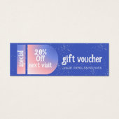 Moderne Blauwe Roze Gradiënt Klassieke Make-up Art Mini Visitekaartjes (Voorkant)