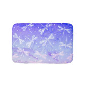 Moderne blauwe roze ombre dragonflies waterverf badmat (Voorkant)