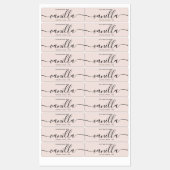 Moderne blauwe roze-scriptkaarsetiket labels (Vel)