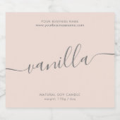 Moderne blauwe roze-scriptkaarsetiket likeurfles etiket (Enkel label)