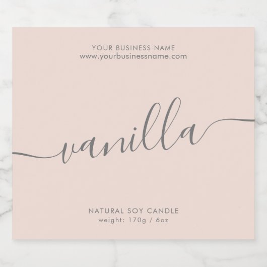 Moderne blauwe roze-scriptkaarsetiket sparkling wijnetiket (Enkel label)